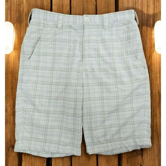Under Armour Mens White Lightweight Plaid Golf Shorts 32 - Picture 1 of 7